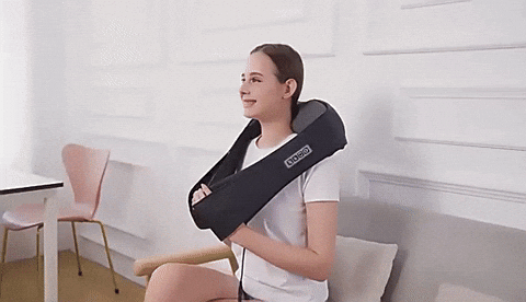 Wearclo | Coussin de massage Shiatsu avec chaleur infrarouge | Soulagement portable des douleurs au cou et aux épaules