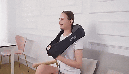 Wearclo | Coussin de massage Shiatsu avec chaleur infrarouge | Soulagement portable des douleurs au cou et aux épaules
