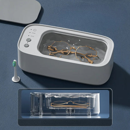 Nettoyeur à ultrasons intelligent | Appareil de nettoyage en profondeur au design écologique | Cycle rapide pour un entretien sans effort des bijoux et des lunettes