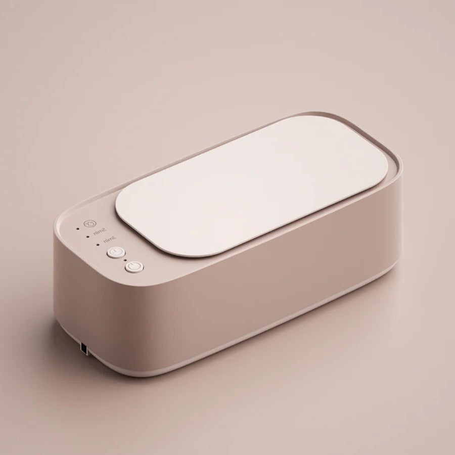 Nettoyeur à ultrasons intelligent | Appareil de nettoyage en profondeur au design écologique | Cycle rapide pour un entretien sans effort des bijoux et des lunettes