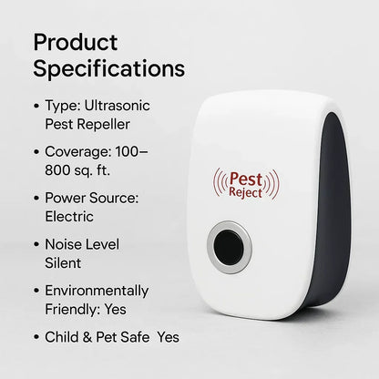 Répulsif à ultrasons extérieur pour écureuils pour jardins, cours, patios et garages, contrôle des rongeurs sans produits chimiques, couvre 74 m², sans danger pour les animaux domestiques
