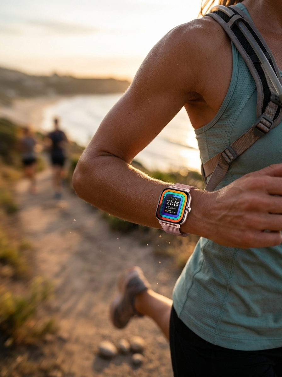 Montre connectée élégante pour femme avec suivi de santé et design raffiné | L'accessoire idéal pour un mode de vie actif