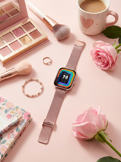 Montre connectée élégante pour femme avec suivi de santé et design raffiné | L'accessoire idéal pour un mode de vie actif