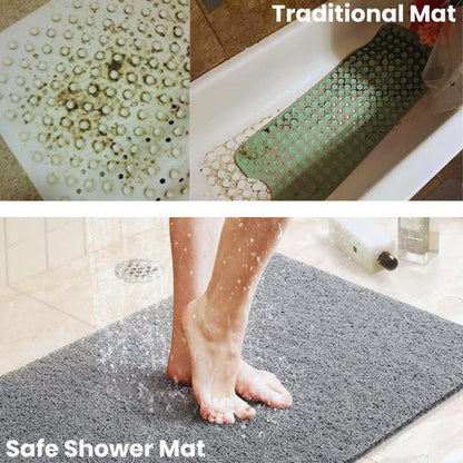 Comfort Collection | Non-Slip Shower Mat with Quick Drainage | Customizable Size for Safety and Hygiene