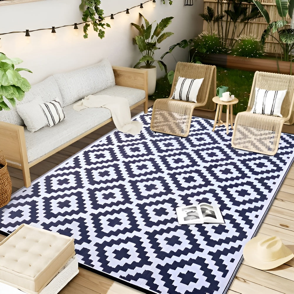 Ravello Outdoor Mat - Reversible Polypropylene, Non-Slip UV Resistant