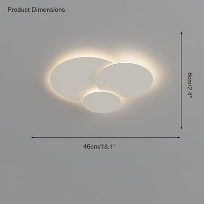 Plafonnier LED encastré 31,5 x 28 po, intensité réglable, télécommande, design moderne à disque en acrylique blanc pour chambre, salon, salle de bain 1