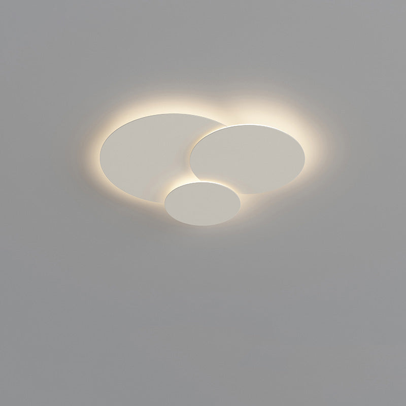 Plafonnier LED encastré 31,5 x 28 po, intensité réglable, télécommande, design moderne à disque en acrylique blanc pour chambre, salon, salle de bain 1