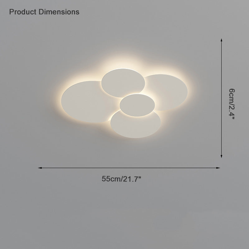 Plafonnier LED encastré 31,5 x 28 po, intensité réglable, télécommande, design moderne à disque en acrylique blanc pour chambre, salon, salle de bain 1