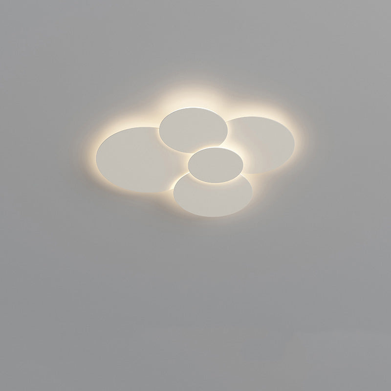Plafonnier LED encastré 31,5 x 28 po, intensité réglable, télécommande, design moderne à disque en acrylique blanc pour chambre, salon, salle de bain 1