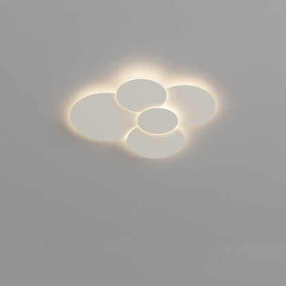 Plafonnier LED encastré 31,5 x 28 po, intensité réglable, télécommande, design moderne à disque en acrylique blanc pour chambre, salon, salle de bain 1