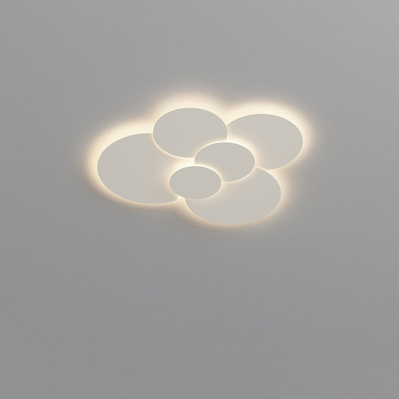 Plafonnier LED encastré 31,5 x 28 po, intensité réglable, télécommande, design moderne à disque en acrylique blanc pour chambre, salon, salle de bain 1