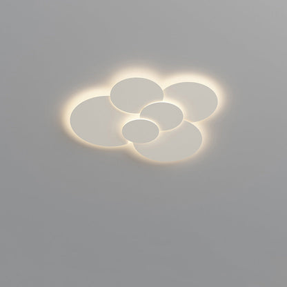 Plafonnier LED encastré 31,5 x 28 po, intensité réglable, télécommande, design moderne à disque en acrylique blanc pour chambre, salon, salle de bain 1