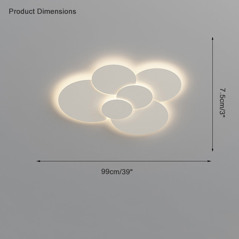 Plafonnier LED encastré 31,5 x 28 po, intensité réglable, télécommande, design moderne à disque en acrylique blanc pour chambre, salon, salle de bain 1