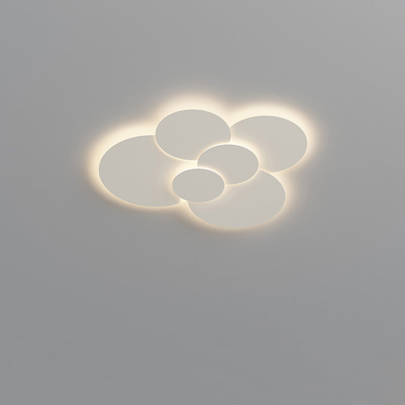 Plafonnier LED encastré 31,5 x 28 po, intensité réglable, télécommande, design moderne à disque en acrylique blanc pour chambre, salon, salle de bain 1