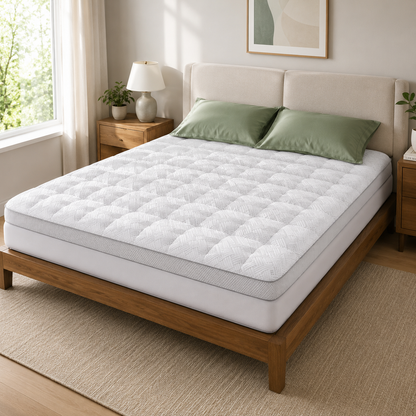 Comfort Cloud | Surmatelas en bambou avec plateau-coussin de 7,6 cm | Conception respirante pour un confort de sommeil ultime