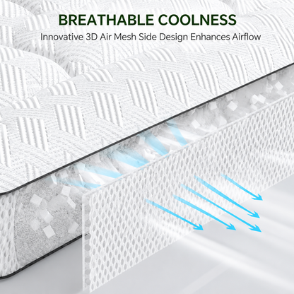 Comfort Cloud | Surmatelas en bambou avec plateau-coussin de 7,6 cm | Conception respirante pour un confort de sommeil ultime