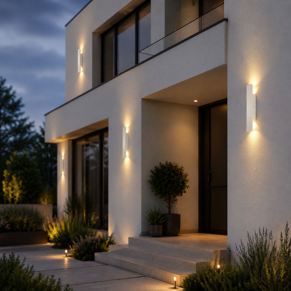 Applique murale LED d'extérieur, luminaire en aluminium étanche pour terrasse, jardin et entrée, éclairage extérieur moderne, 6W 18W 24W