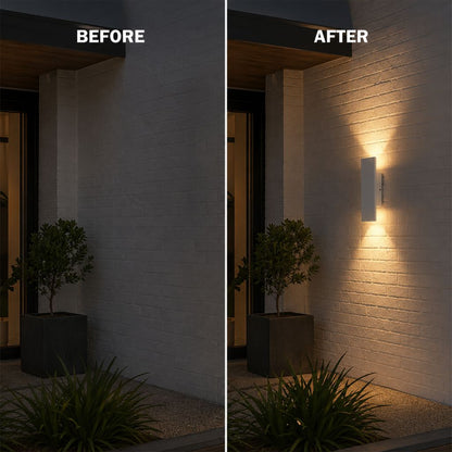 Applique murale LED d'extérieur, luminaire en aluminium étanche pour terrasse, jardin et entrée, éclairage extérieur moderne, 6W 18W 24W