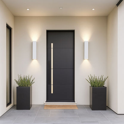Applique murale LED d'extérieur, luminaire en aluminium étanche pour terrasse, jardin et entrée, éclairage extérieur moderne, 6W 18W 24W