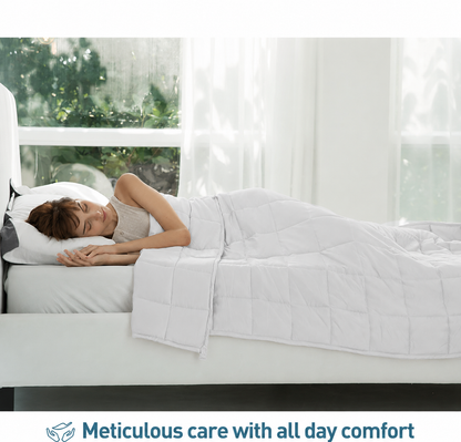 Confort douillet | Couverture lestée pour adultes en tissu rafraîchissant | Design respirant toutes saisons pour une détente absolue