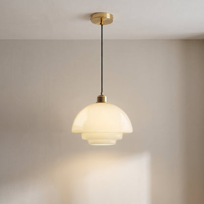 Frosted Glass Pendant Light – Modern Minimalist Kitchen & Dining Room Ceiling Fixture with Diffused LED Glow