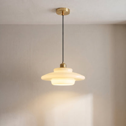Frosted Glass Pendant Light – Modern Minimalist Kitchen & Dining Room Ceiling Fixture with Diffused LED Glow
