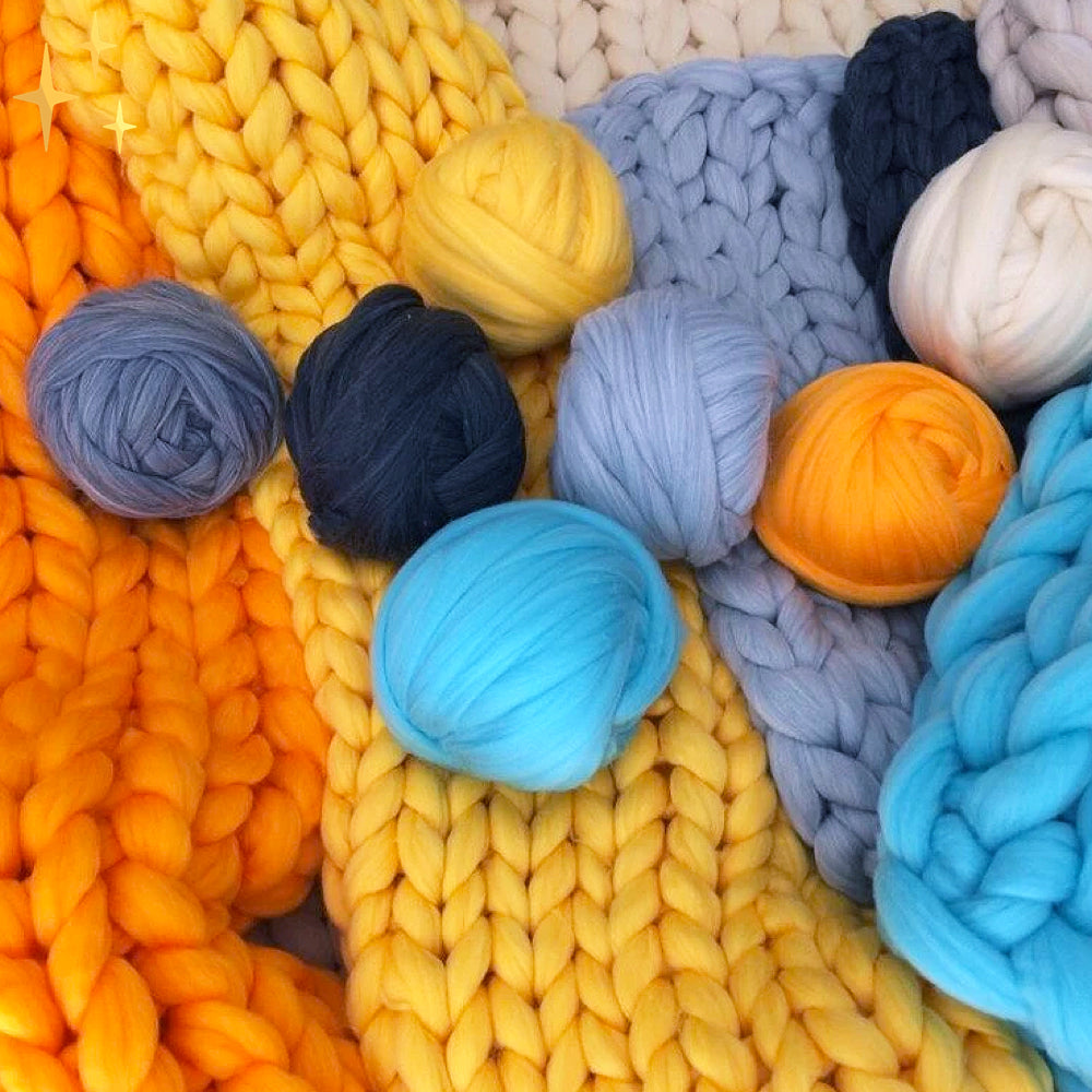 Jumbo Arm-Knit Chenille Yarn 35 oz Skein for Chunky Throw Blankets, Cushions & DIY Home Decor Projects