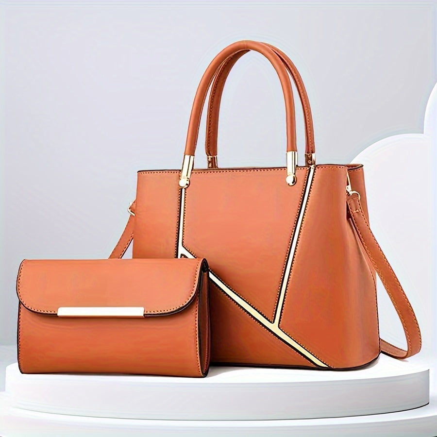 Dual-Bag Combo with Shoulder Tote & Compact Messenger for Women – Everyday Versatility & Multi-Pocket Storage
