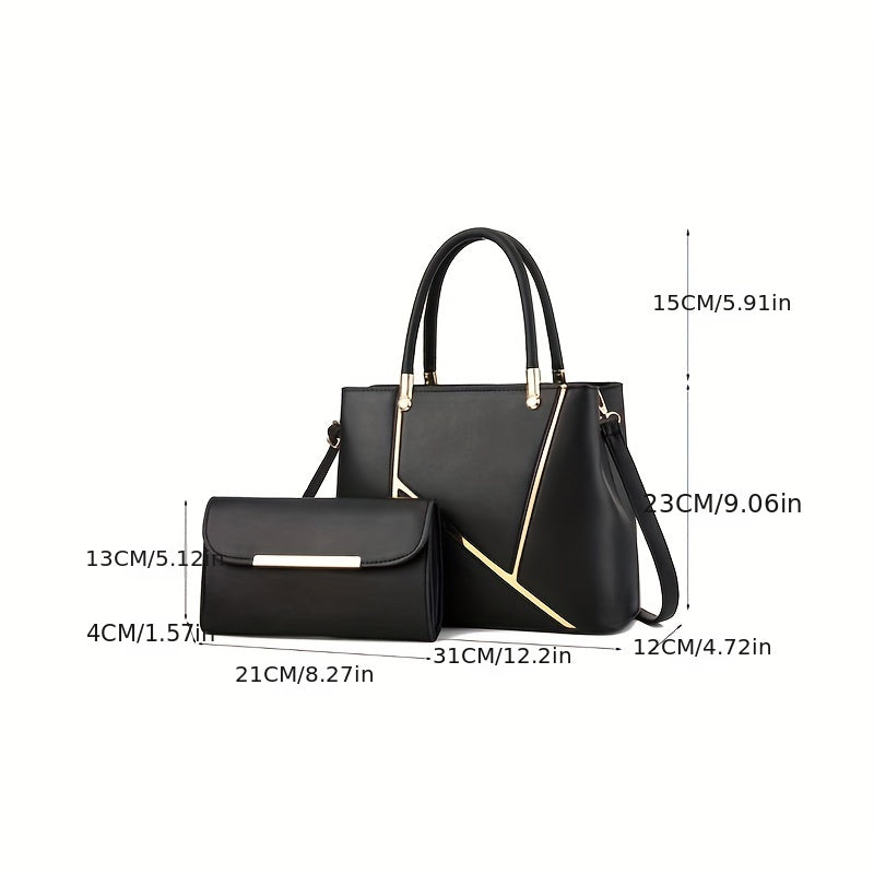 Dual-Bag Combo with Shoulder Tote & Compact Messenger for Women – Everyday Versatility & Multi-Pocket Storage