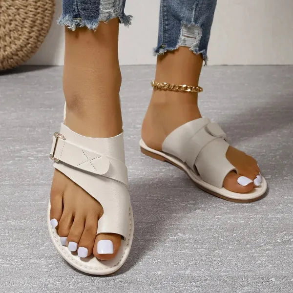 Toe Realignment Sandals for Women with Arch Support and Bunion Relief – Black, White, Brown