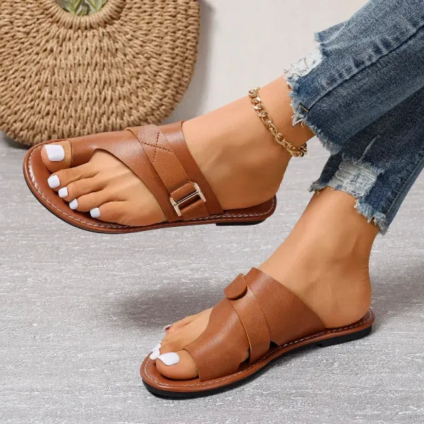 Toe Realignment Sandals for Women with Arch Support and Bunion Relief – Black, White, Brown
