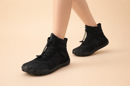 Women's Waterproof Minimalist Winter Boots – Zero-Drop Flexible Sole for Unrestricted Toe Movement & Outdoor Traction