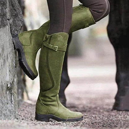 Knee-High Cold-Weather Riding Boots for Women – Insulated, Waterproof & Slip-Resistant