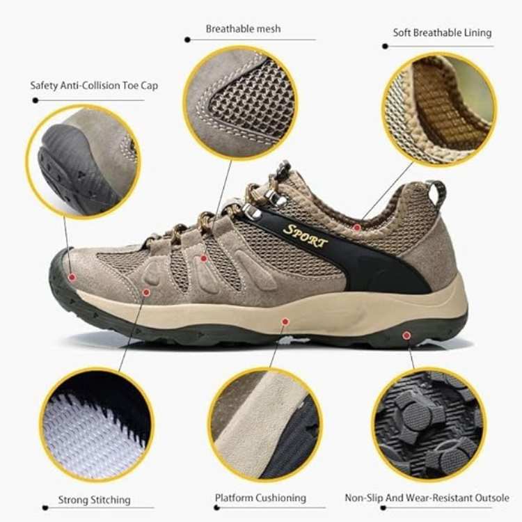 Trail Running Shoes Women Lightweight Mesh Athletic Sneakers Non-Slip Traction Sole for Hiking Outdoor Walking
