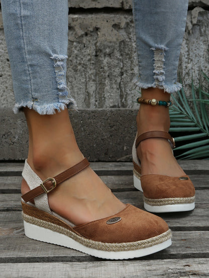 Orthopedic Platform Sandals for Women with Arch Support – Lightweight Espadrille Wedge Slip-On Shoes for All-Day Comfort