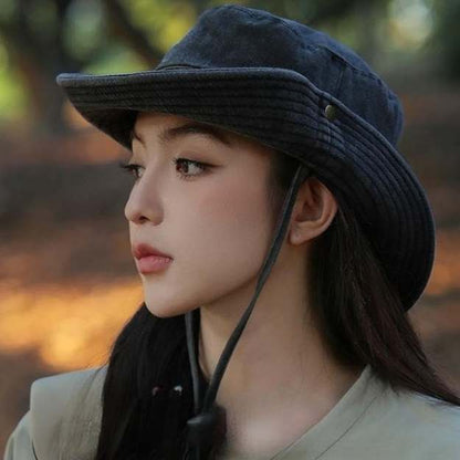 Wide Brim Sun Hat with UPF 50+ UV Protection for Women – Adjustable Chin Strap, Moisture-Wicking Liner, Packable & Windproof for Hiking