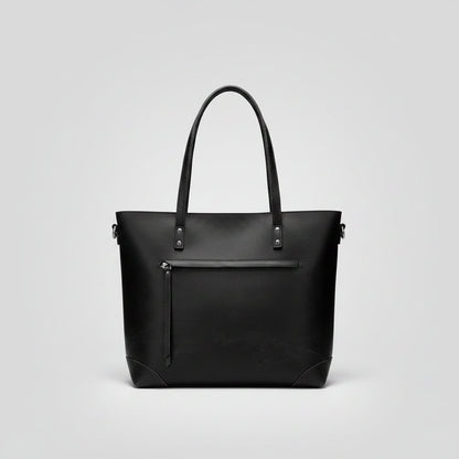Sac fourre-tout vintage en cuir | Grand sac à main zippé avec bandoulière réglable | Accessoire élégant du quotidien pour tous vos essentiels