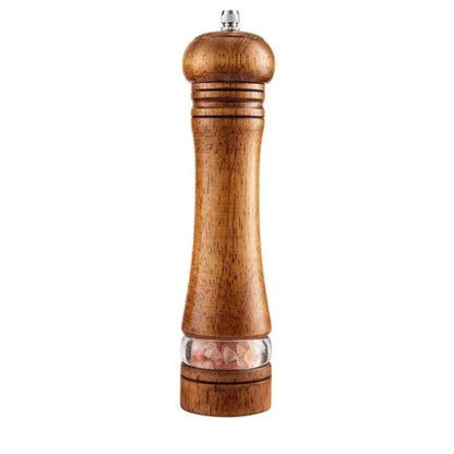 Ensemble de moulins à sel et à poivre manuels, mouture réglable, fenêtre transparente, finition en bois naturel, moulin à épices à manivelle pour cuisine et table à manger