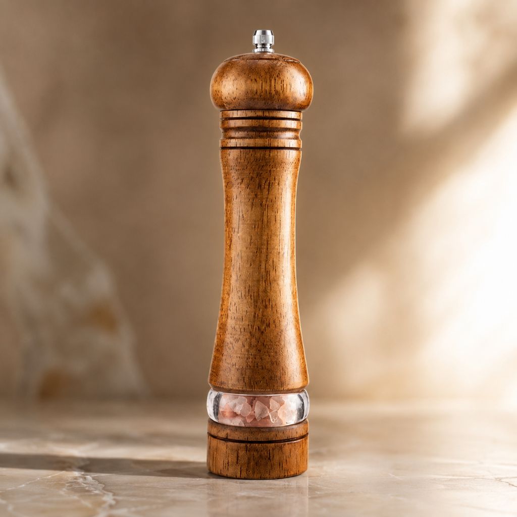 Ensemble de moulins à sel et à poivre manuels, mouture réglable, fenêtre transparente, finition en bois naturel, moulin à épices à manivelle pour cuisine et table à manger