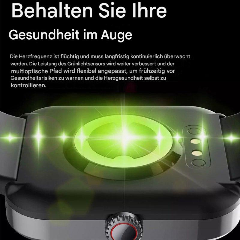 Non-Invasive Blood Sugar Monitor Watch with Heart Rate & Blood Pressure Tracking for Diabetics