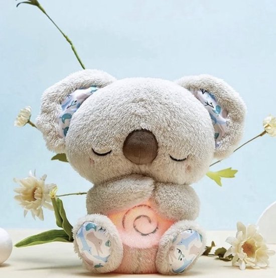 Breathing Plush Companion with Night Light and Calming Sounds for Sleep & Relaxation | Soft Cuddly Toy for Kids & Adults