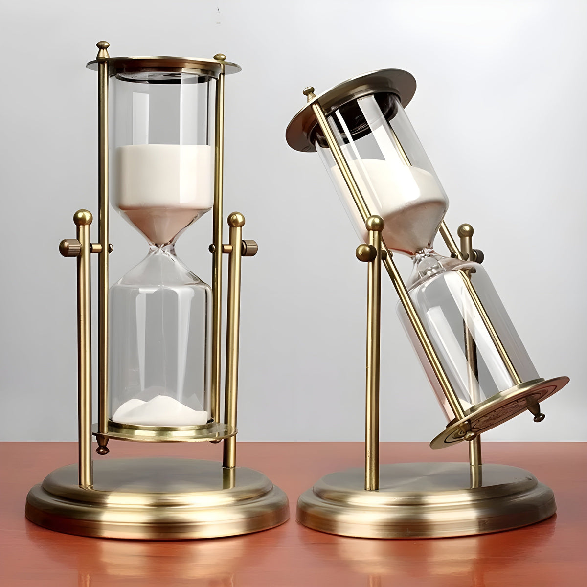 Talon Sand Timer - Brass and Glass, Elegant Design