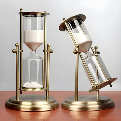 Talon Sand Timer - Brass and Glass, Elegant Design
