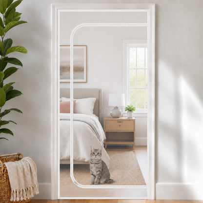 Ortekor Zippered Pet Mesh Door Barrier for Bedrooms & Home Offices - Helps Keep Cats in Designated Rooms Without Closing the Door